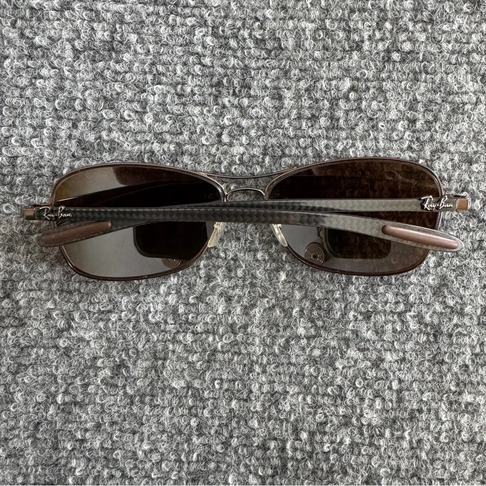 Ray-Ban RB8302 014 Carbon Fiber Aviator Sunglasses Frames Brown 58-15 Italy